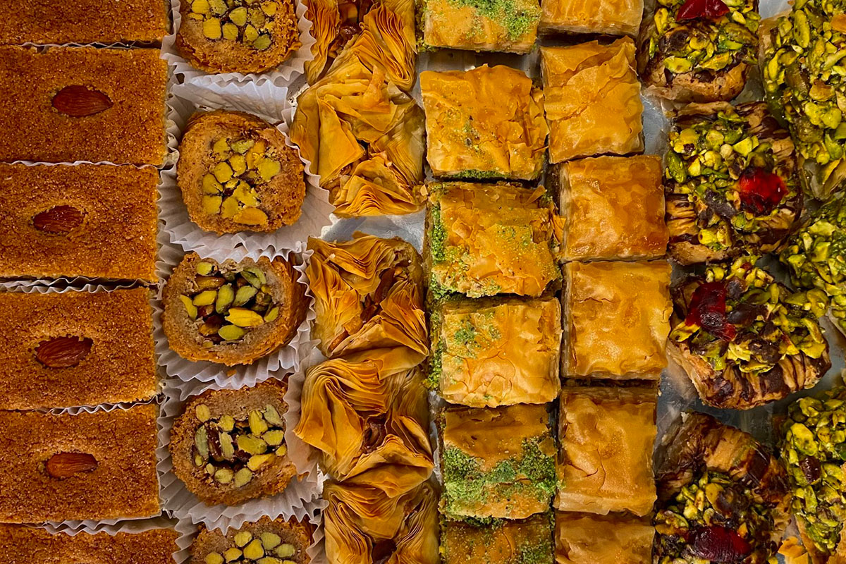 a box of artisan baklava at Sedara